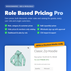 Role Based Pricing Pro for WooCommerce – role, customer and bulk prices